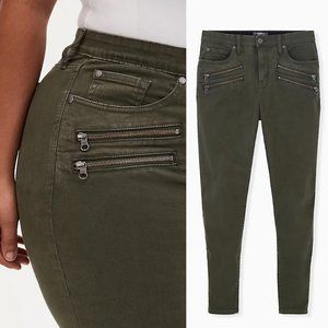 Torrid size 16 Extra Short Olive Skinny Jeans